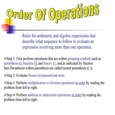Order of operations