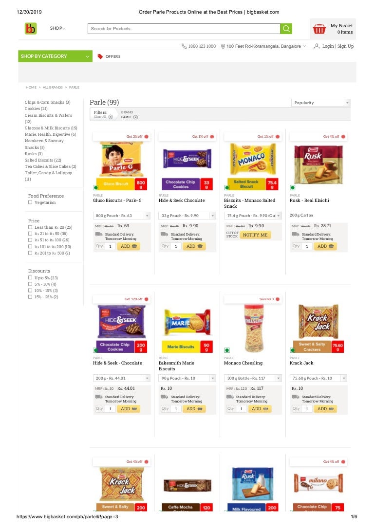 Order parle products online at the best prices