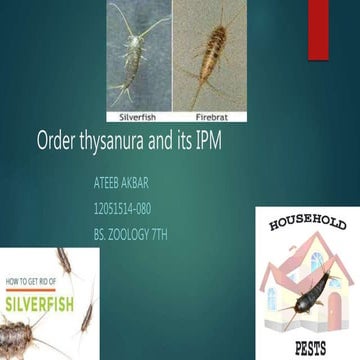 Order thysanura and its ipm
