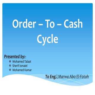 SAP Order To Cash Cycle