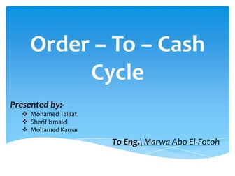 SAP Order To Cash Cycle
