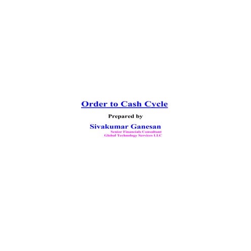 Order to cash_cycle_iii