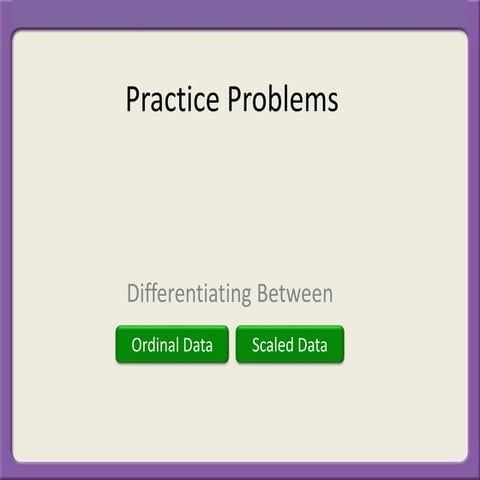 Ordinal or scaled data   practice problems (2)