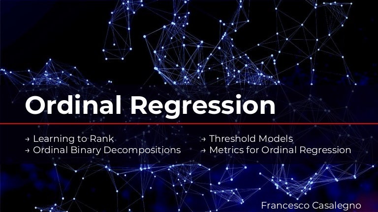 ordinal data machine learning