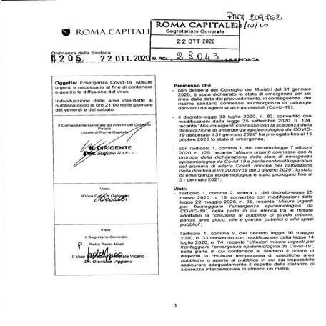 Covid Roma, l'ordinanza anti-movida