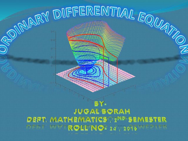 Ordinary differential equation