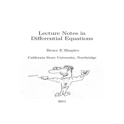 Ordinary differential equations