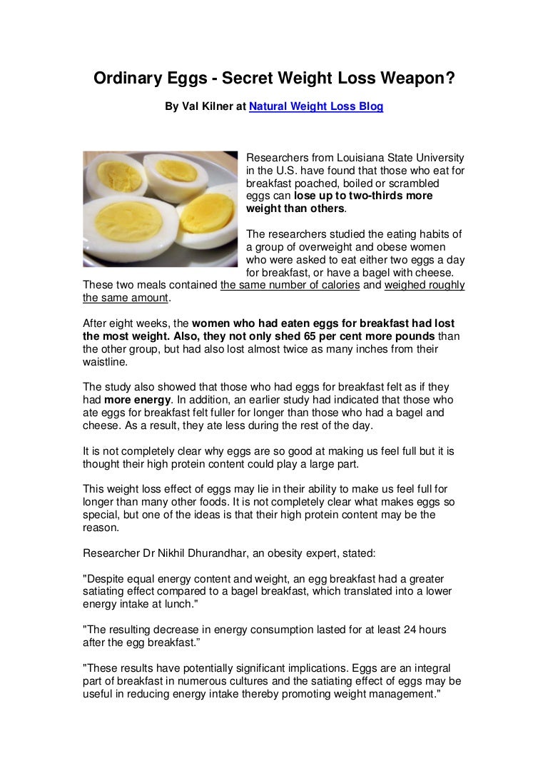 How Eggs Can Help You Lose Weight