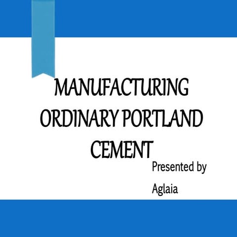 Ordinary portland cement