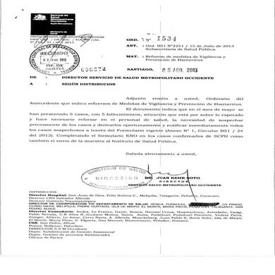Ord  nº 1534  ssmo  refuerzo vigilancia y prevencion hantavirus agosto 2013