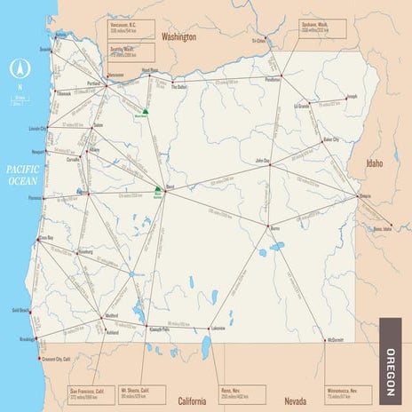 Scott Phinney - Oregon Mileage Map 