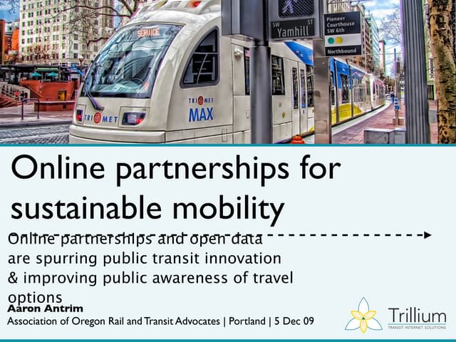Oregon Association Of Rail And Transit Advocates presentation