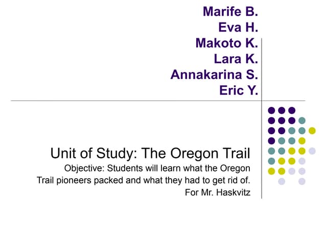 Oregon Trail Resources and Games