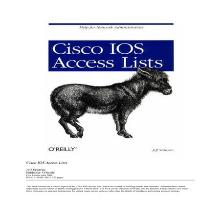 Oreilly   cisco ios access lists