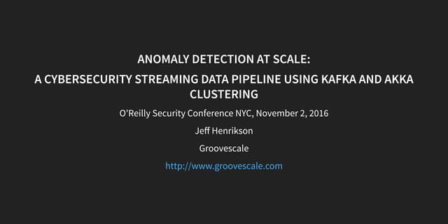 Anomaly Detection at Scale