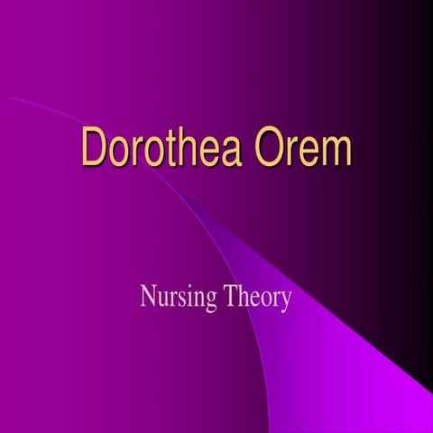 Orem Theory as the most Popular of Nursing theory