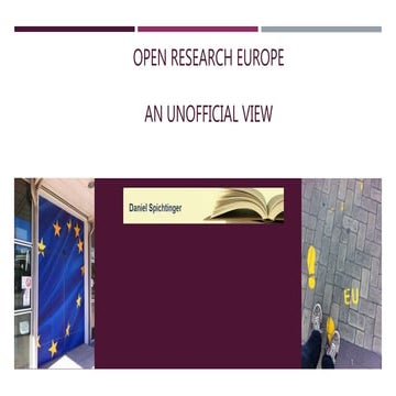 Open Research Europe -   an unofficial view