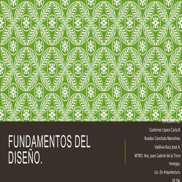 Organizaciones y relaciones espaciales. fundamentos del diseño