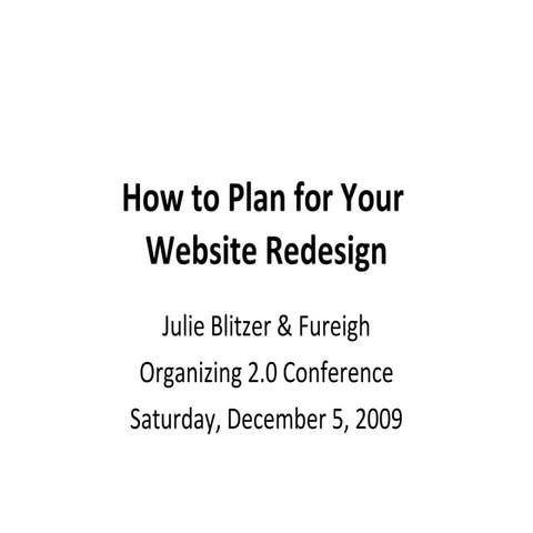 Organizing 2.0: How To Plan Your Website Redesign