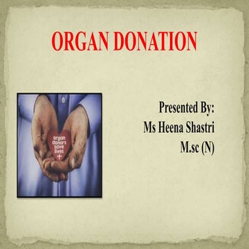 Organ donation