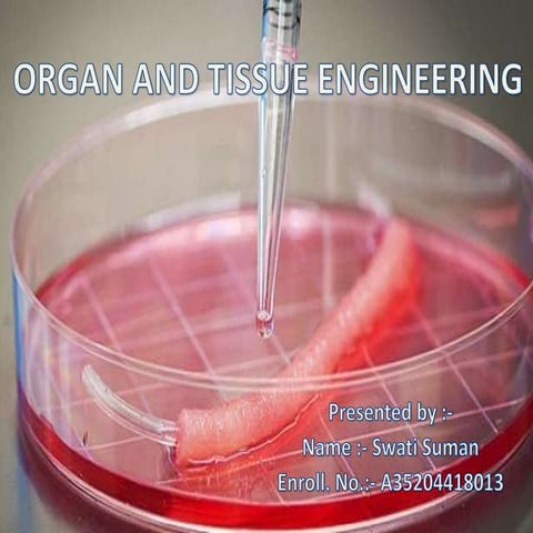Organ and tissue engineering,examples, 