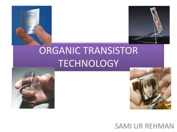 Applications of organic electronics Circuit Diagram