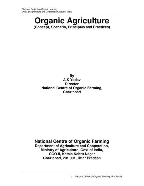 organic farming back to nature | PDF