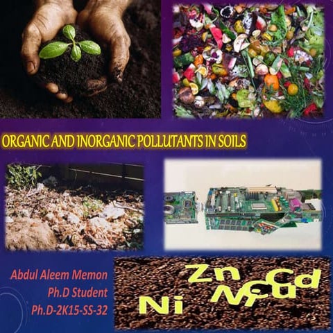Organic and inorganic Pollutants in Soil by Abdul Aleem Memon.