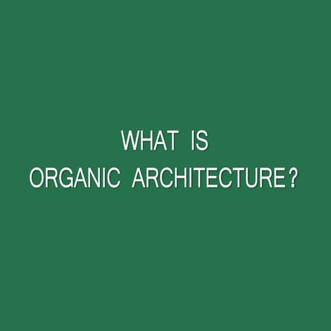 Organic architecture | PDF