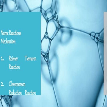 Name reactions mechanism-Reimer tiemann reaction and Clemmensen reduction rea...