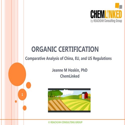 Organic certification comparative analysis of china, eu and us regulations