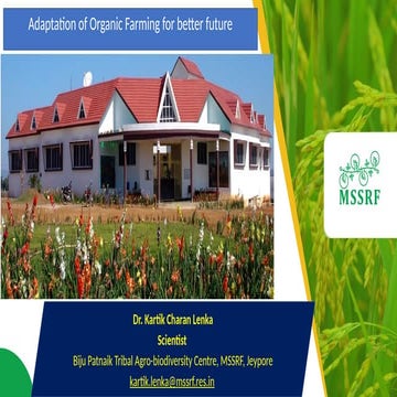 Adaptation of Organic Farming for better future