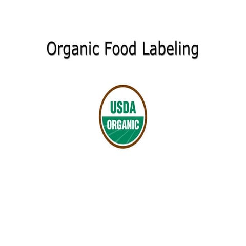 Organic food labeling