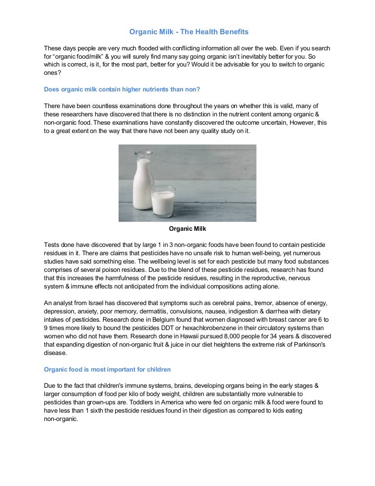 Organic Milk The Health Benefits Willa S Kitchen