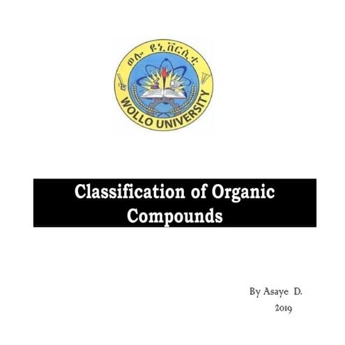 Classification of organic compounds