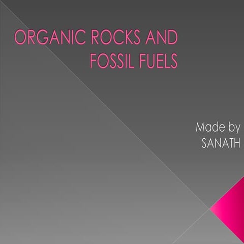 Organic rocks and fossil fuels