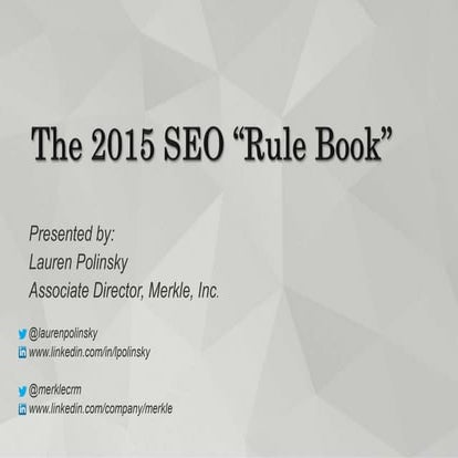 The 2015 SEO "Rule Book" with Lauren Polinsky 