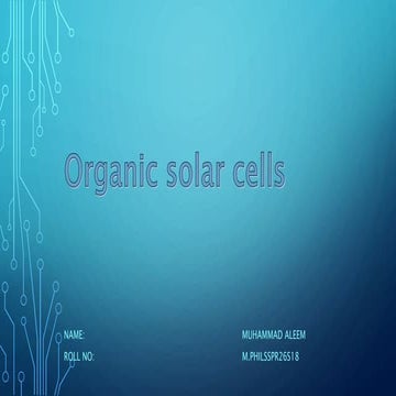 Organic solar cells | PDF