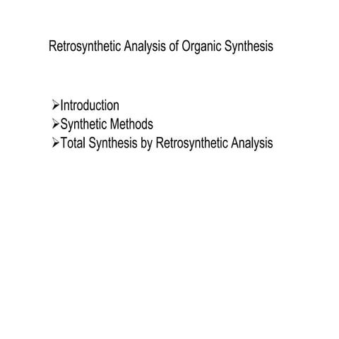 Organic Synthesis