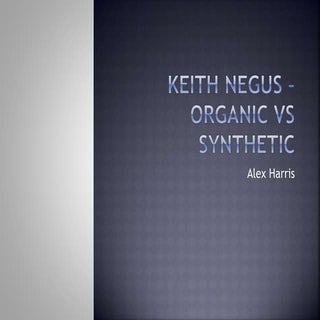 Organic vs synthetic