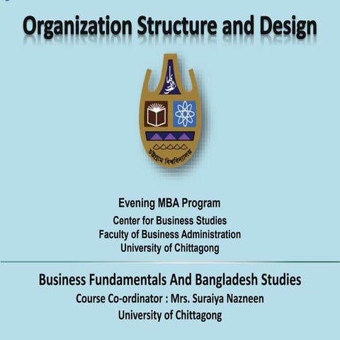 Organization Structure and Design