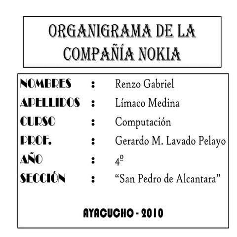 Organigrama de la compañía nokia