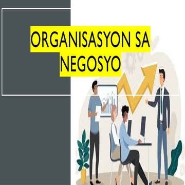 Mga organisasyon ng negosyo | PPTX