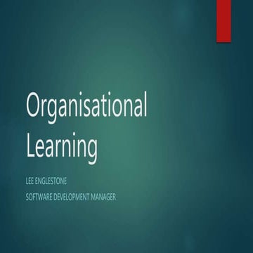 Organisational Learning