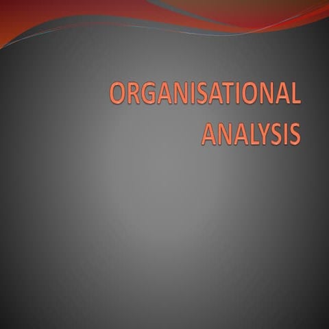 Organisational analysis
