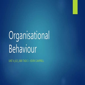 Organisational behaviour