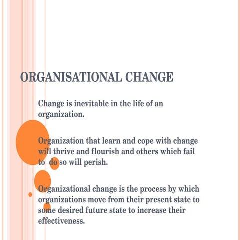 Organisational change