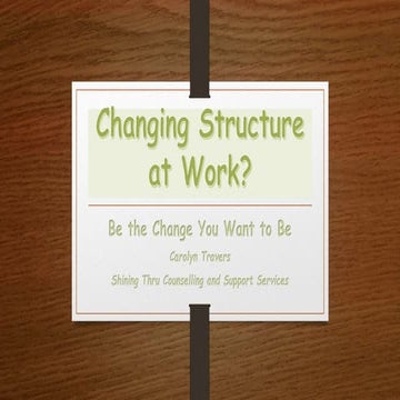 Organisational change