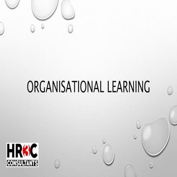 Organisational learning
