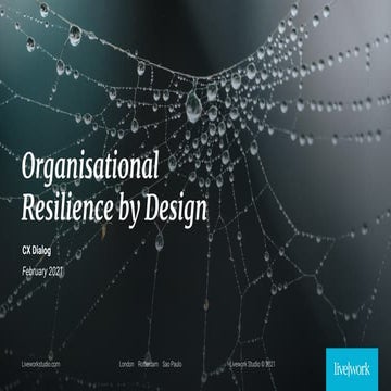 Organisational Resilience by design 
